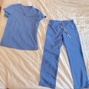 TOP ONLY - Figs Ceil Blue Catarina Top XS